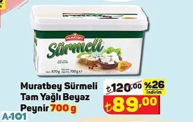 MURATBEY SÜRMELİ TAM YAĞLI BEYAZ PEYNİR